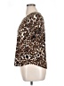 Espresso Animal Print Brown Short Sleeve Blouse Size XL - photo 5