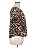 Espresso Animal Print Brown Short Sleeve Blouse Size XL - photo 4