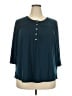 Luukse Teal 3/4 Sleeve Blouse Size 2X - photo 1