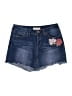 ROYALTY Hearts Blue Denim Shorts Size 8 - photo 1