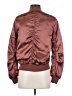 Topshop 100% Polyester Metallic Brown Jacket Size 2 - photo 2