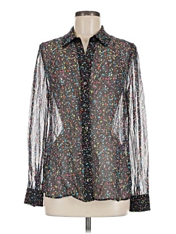 Diane von Furstenberg Long Sleeve Silk Top (view 1)