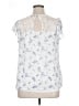 Papermoon 100% Polyester White Short Sleeve Blouse Size XL - photo 2