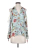 Alice + Olivia 100% Silk Blue Sleeveless Silk Top Size S - photo 1