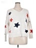 Lou & Grey Stars White Pullover Sweater Size XL - photo 1