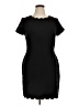 Maison Jules Solid Black Casual Dress Size XL - photo 1