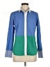 J.Crew Color Block Blue Long Sleeve Button-Down Shirt Size M - photo 1