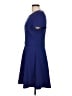 Elle Solid Blue Casual Dress Size L - photo 5