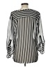 Charlotte Russe Stripes Silver Long Sleeve Blouse Size L - photo 2