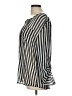 Charlotte Russe Stripes Silver Long Sleeve Blouse Size L - photo 5