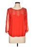 Lauren Conrad Red 3/4 Sleeve Blouse Size L - photo 1
