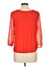 Lauren Conrad Red 3/4 Sleeve Blouse Size L - photo 2