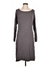 BCBGMAXAZRIA Solid Gray Casual Dress Size L - photo 1
