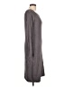 BCBGMAXAZRIA Solid Gray Casual Dress Size L - photo 4