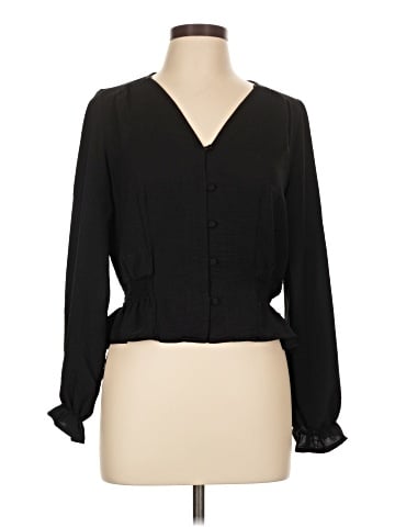 Topshop Long Sleeve Blouse (view 1)