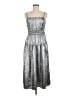 Old Navy 100% Polyester Metallic Silver Casual Dress Size M - photo 1
