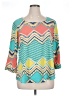 Liberty Love 100% Polyester Teal 3/4 Sleeve Blouse Size XL - photo 1