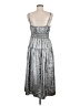 Old Navy 100% Polyester Metallic Silver Casual Dress Size M - photo 2