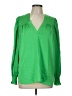Joy Joy 100% Polyester Green Long Sleeve Blouse Size L - photo 1