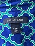 Lands' End 100% Baumwolle Print Blue 3/4 Sleeve Button-Down Shirt Size 12 (petite) - photo 7