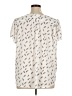 Monday Fun 100% Polyester Print Ivory Short Sleeve Blouse Size 1X - photo 2