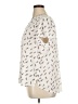 Monday Fun 100% Polyester Print Ivory Short Sleeve Blouse Size 1X - photo 5