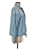 Easel Blue Long Sleeve Blouse Size M - photo 4
