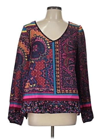 August Silk Long Sleeve Blouse (view 1)