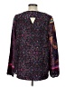 August Silk 100% Polyester Purple Long Sleeve Blouse Size L - photo 2