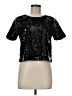 Scoop 100% Polyester Black Short Sleeve Top Size M - photo 1