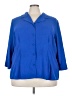 Covington Blue 3/4 Sleeve Button-Down Shirt Size 24-26W - photo 1