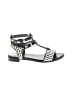 Stuart Weitzman 100% Leather Black Sandals Size 7 1/2 - photo 1