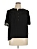 Ann Taylor LOFT 100% Polyester Black Short Sleeve Blouse Size XL - photo 1