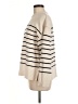 Zara Stripes Ivory Turtleneck Sweater Size M - photo 5