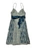 BCBGMAXAZRIA 100% Silk Metallic Blue Cocktail Dress Size 0 - photo 1