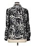 Diane von Furstenberg Animal Print Silver Long Sleeve Blouse Size XL - photo 2