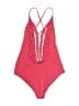 Billabong Solid Red One Piece Swimsuit Size S (estimated, kids) - photo 2