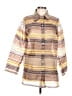 Citiknits Stripes Brown 3/4 Sleeve Blouse Size M - photo 1