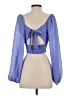 Lulus 100% Polyester Blue 3/4 Sleeve Blouse Size XS - photo 2