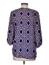 Chris & Carol 100% Polyester Blue 3/4 Sleeve Blouse Size L - photo 2