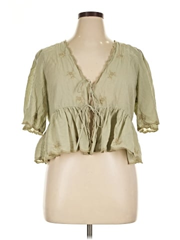 American Eagle Outfitters 3/4 Sleeve Blouse (view 1)