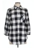 Eden & Olivia Checkered-gingham Black 3/4 Sleeve Blouse Size L - photo 1