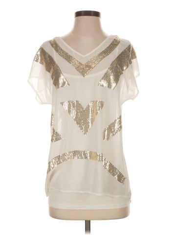 New York & Company Short Sleeve Blouse (view 1)