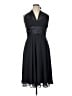 Connected Apparel 100% Polyester Solid Black Cocktail Dress Size 16 - photo 1