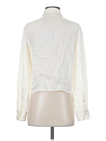 Theory Long Sleeve Silk Top (view 2)