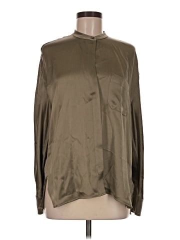 Vince. Long Sleeve Silk Top (view 1)