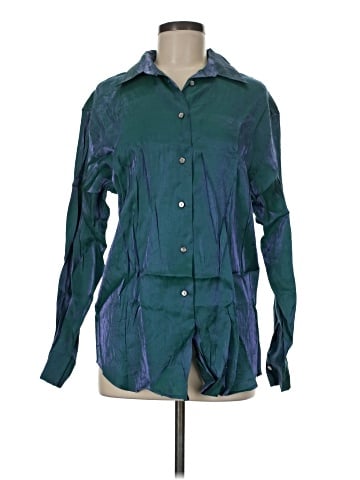 Karen Scott Long Sleeve Button-Down Shirt (view 1)