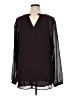 CAbi 100% Polyester Burgundy Long Sleeve Blouse Size XL - photo 2