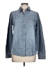 JCPenney Polka Dots Blue Long Sleeve Button-Down Shirt Size L - photo 1