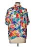 Alfred Dunner Floral Blue Short Sleeve Blouse Size 12 - photo 1